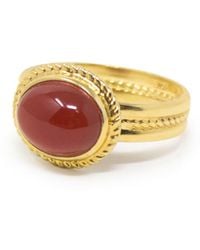 Vintouch Italy - Fascetta Gold-plated Carnelian Ring - Lyst
