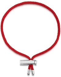 Nialaya - String Bracelet With Adjustable Silver Lock - Lyst
