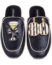 Laines London - Classic Mules With Stripe 80Th Birthday & Champagne Brooches - Lyst