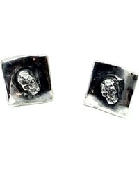 Tg-Jewellery by Tamara Gervasio - Skull Stud Square Earrings - Lyst