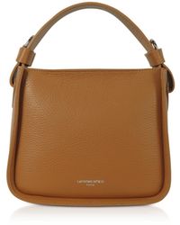 Le Parmentier - Duplo Small Hammered Leather Top Handle Bag - Lyst