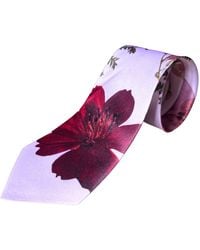 Baines London - Love Light Floral Design Satin Suit Tie - Lyst