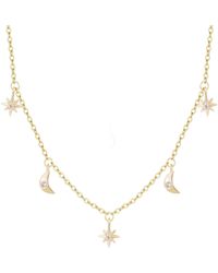 KAMARIA - Moon & Stars Celestial Layering Necklace - Lyst