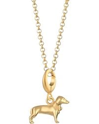 Lily Charmed - Plated Sausage Dog Charm Necklace - Lyst