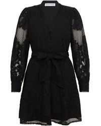 Sour Figs - Sheer Lace Long Sleeve Mini Dress - Lyst