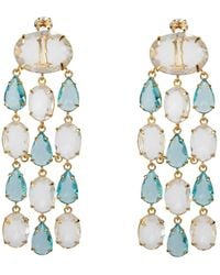 Bounkit - Mercedes Earrings Quartz Pierced - Lyst