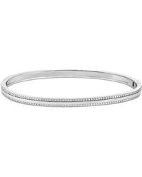 SHYMI - Thin Pave Outline Bangle - Lyst