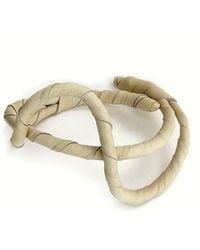 WAIWAI - Neutrals Bend Sculptural Leather Choker - Lyst