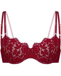 MONIQUE MORIN LINGERIE - Frisson Balconette Bra Bloodstone - Lyst