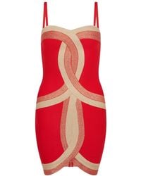 Sour Figs - Contrast Panel Bandage Mini Dress - Lyst