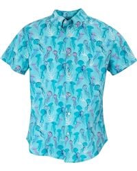 lords of harlech - Tim Jellyfish Shirt In Lagoon - Lyst