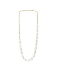 Pearls of the Orient Online - Decus Oblong Keishi Pearl Necklace With Plate Chain - Lyst