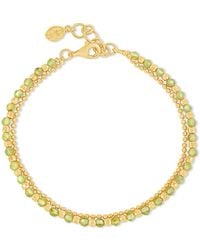 Dower & Hall - Peridot Faceted Bead Orissa Bracelet - Lyst