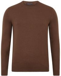 Paul James Knitwear - Ultra Fine Cotton Mock Turtle Neck Spencer Jumper - Lyst