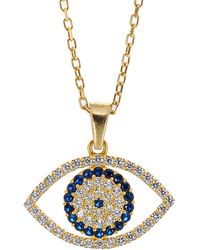 Ebru Jewelry - Sparkly Evileye Necklace - Lyst