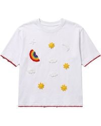 Ana Chic - And Sun Handmade Crochet Applique Cotton Tee - Lyst