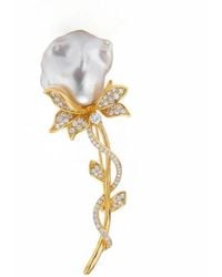 Angel Barocco - Baroque Pearl Rose Brooch - Lyst