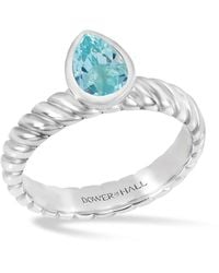 Dower & Hall - Topaz Pear Twist Twinkle Ring - Lyst