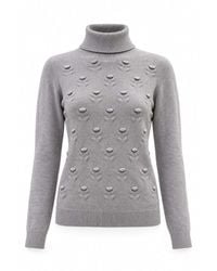 James Lakeland - Floral Roll Neck Jumper - Lyst