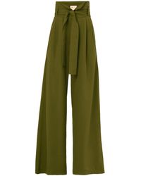Julia Allert - High Waist Long Wide Leg Trousers – Dark - Lyst