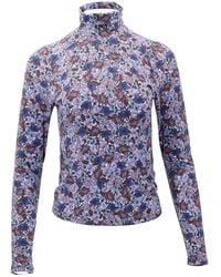 lords of harlech - Kate Ternberg Floral Brownie Lyocell Stretch Turtleneck - Lyst