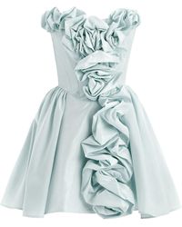POST MERIDIEM - Mini Dress With Corset And Gathering - Lyst