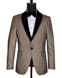 DAVID WEJ - Washington Jacquard Velvet Shawl Lapel Blazer - Lyst