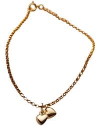 Posh Totty Designs - 9Ct Double Heart Charm Bracelet - Lyst