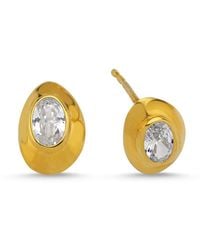 LINYA JEWELLERY - Ella Stone Stud Earrings - Lyst