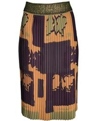 Lalipop Design - Pleated Skirt With Sparkly Waistb& & Digital Print - Lyst