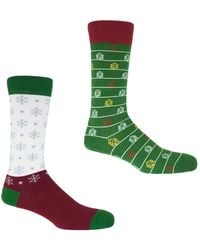 Peper Harow - Made in England - Traditional Christmas Socks Two Pack - Lyst