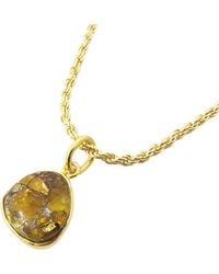Harfi - Vermeil Citrine November Birthstone Rope Chain Necklace - Lyst