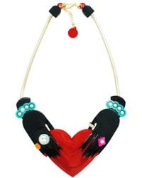Gissa Bicalho - Handmade Acrylic Chocker Necklace Hands And Heart - Lyst