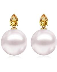 Kai Fine Jewelry - Solid Natural Citrine & Freshwater Pearls Venus Tears Convertible Drop Earrings - Lyst