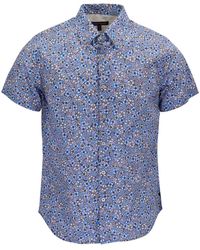 lords of harlech - Tim Floral Field Printed Button Up Shirt - Lyst
