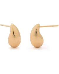 Nellou Jewellery - Teardrop Stud Earrings Plated Sterling - Lyst