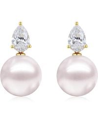 Kai Fine Jewelry - Solid Lab Grown Diamond & Cultured Round Pearl Venus Tears Convertible Drop Earrings - Lyst