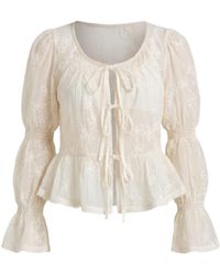 Saachi - Meadow Floral Tie Front Top - Lyst