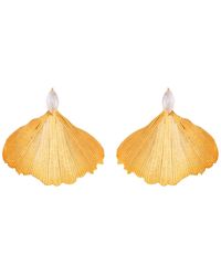 Lavani Jewels - Big Golden Grinko Earrings - Lyst