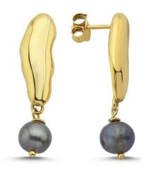 LINYA JEWELLERY - Gera Pearl Dangle Earrings - Lyst