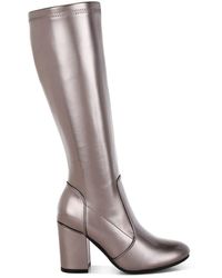 Rag & Co - Halara Metallic Pleather Long Boots - Lyst