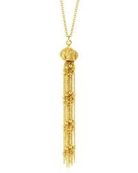 Unaloe - Vermeil Leaf Necklace – Bouquet Pendant With Golden Threads & Spheres, Handmade Italian Luxury Jewelry For - Lyst