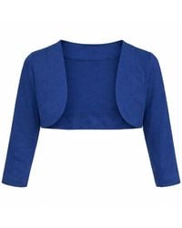Conquista - Elegant Cropped Bolero With 3/4 Sleeves - Lyst