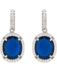 LÁTELITA London - Beatrice Oval Gemstone Drop Earrings Sapphire Hydro - Lyst