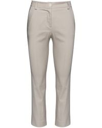 Conquista - Neutrals Sand Colour Fitted Stretch Pants - Lyst