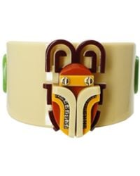 Gissa Bicalho - Neutrals Handmade Acrylic Bracelet Scarab Topaz - Lyst