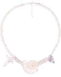 Oana Savu - Sea Shells Pendant Freshwater Cross Pearl Beach Summer Holiday Necklace - Lyst