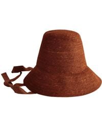 BrunnaCo Meg Jute Straw Hat In Burnt Sienna - Brown