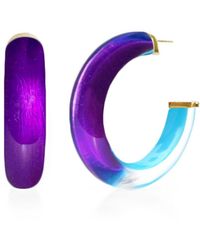 Gold & Honey - Inside Out Lucite Hoop Earrings - Lyst