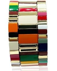 Michael Nash Jewelry - Larissa Enamel Stretch Three Piece Bracelet Set - Lyst